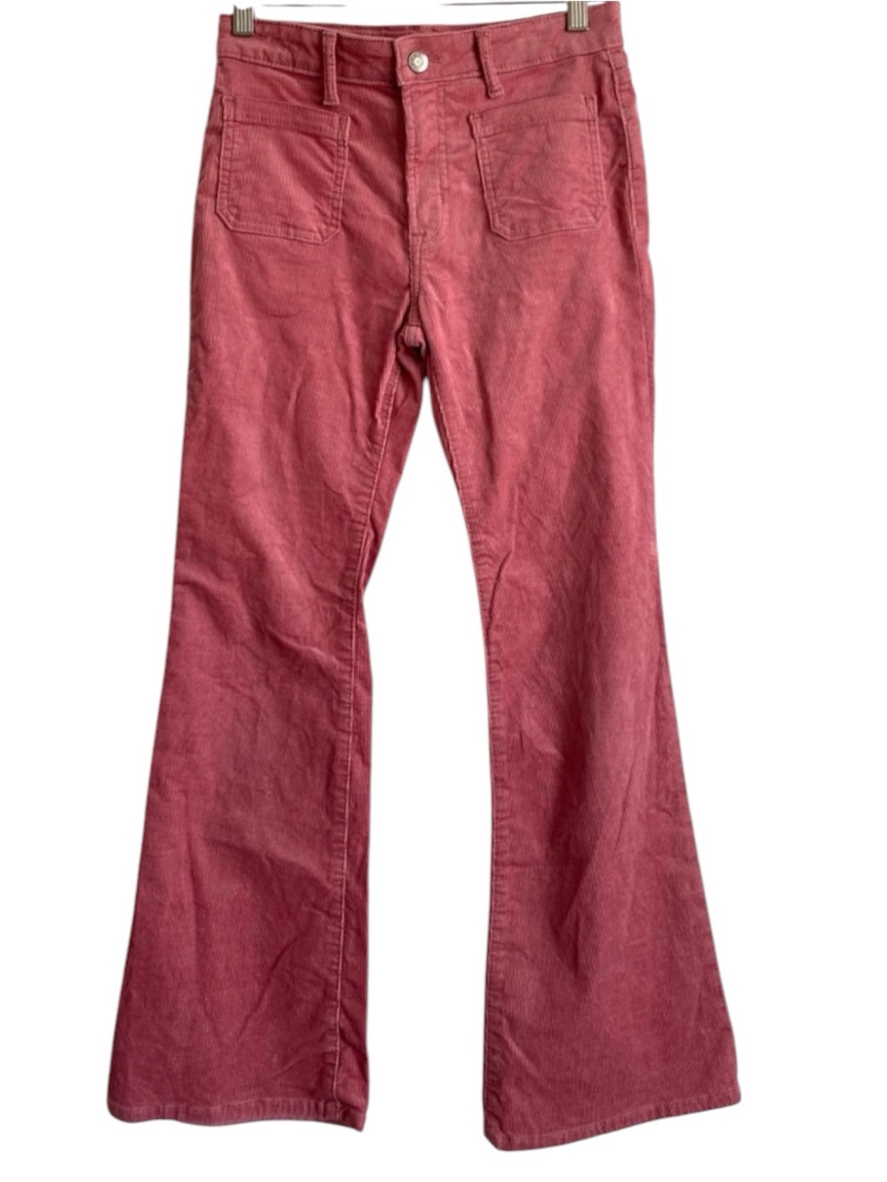 GAP KID’S High Rise Corduroy
'70s Flare Jeans Pants Pink Sz 14 Girls